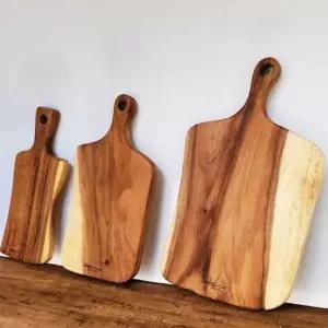 원목 도마 서빙 플레이팅 우드 핸들 도마 대 45cm 원목도마 위생도마