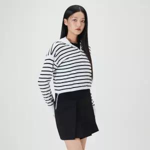 (스타필드 하남 미쏘) 반집업 스트라이프 풀오버_MIWKAG223T