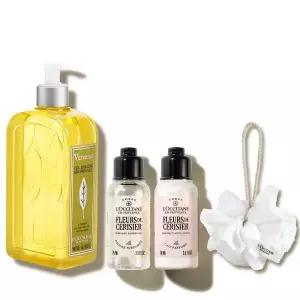 [록시땅](강남점)[기프트] 버베나 샤워 젤 500ml 세트 (+샤워볼+디럭스 2종)