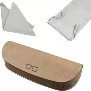 MBQBBBZ 안경 케이스 하드 쉘 3-in-1 여행용 선글라스 및 청소포 보관 파우치 포함