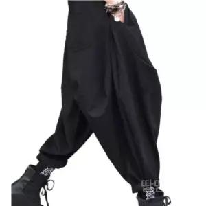 여성배기팬츠 검은바지 배기 여성배기바지 면바지 데일리 할머니 여름 항아리 봄 똥싼바지