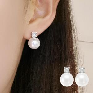 귀걸이 실버 925 SILVER 은 왕진주 로맨틱웨딩 결혼식 혼주