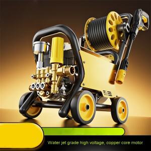 220V 차량 및 가정용 세척기 고압 워터 펌프 고출력 바닥 물총 휴대용 초강력 청소기