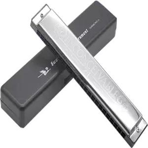 스완 24홀 폴리포닉 하모니카 C 키 A/B/D/E/F/G F G 프로페셔널 트레몰로 초보자 및 Key of