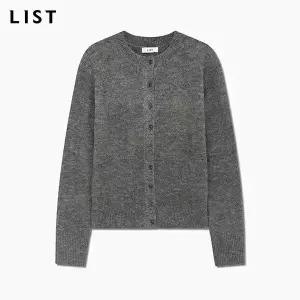 리스트 울 베이직 라운드넥 가디건TSKCDP82020MG