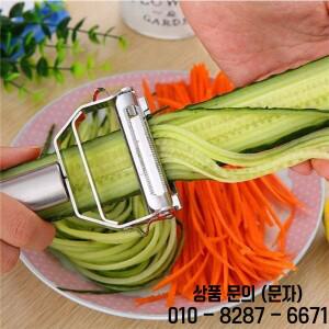 스테인레스 스틸 멜론 대패 더블 헤드 필러 주방 야채 가정용 다기능 과일 및 필러주방주방용품 아이디어상