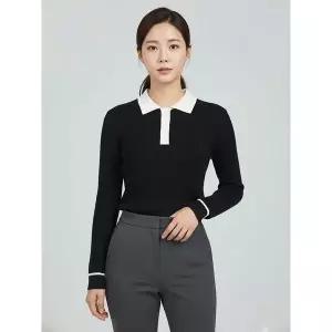 [올포유]여성 카라 배색 골조직 니트 ALSPM1231 915_P335030120