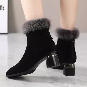 여자 스크럽 가죽 추동 신발 부츠 기모 워커 앵클 면화 미들부츠 리얼 털오픈 러블리 워커힐 다올4