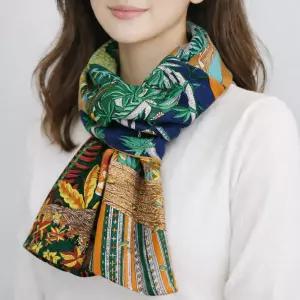 여성 캐시미어 실크 롱 스카프 160cm 르쏠레이 아트패턴 데일리 스카프