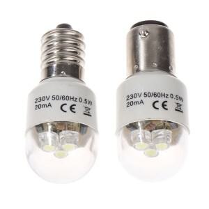 재봉 LED 전구 조명, 가정용 재봉틀, 가수 Juki Pfaff Janome Brother Acme BA15D/E14 에 적합, 0.5W AC 19