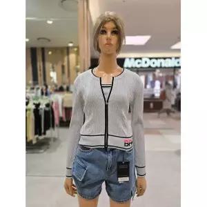 [에고이스트] 레터링 자카드 슬림 케이블 니트 가디건 EQ1KG-260 691590