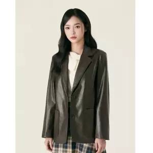 (스타필드 안성 로엠) 페이크레더 미디자켓_RMJKG12R22