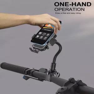 woleyi 구즈넥 자전거 폰 거치대 오토바이 마운트 - 전기 스쿠터 산악자전거용 핸들바 휴대폰 클립 ( 17