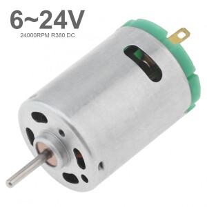 DIY 장난감 헤어 드라이어용 스테인리스 스틸 모터 소형 가전제품 6-24V DC 24000RPM 고속 마이크로 RS380