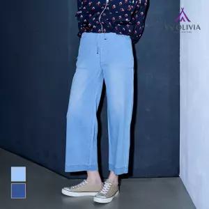 [비비올리비아] 전체 이밴드 와이드 데님_VVCMP5M4271