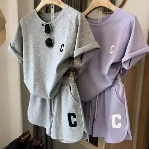 여름 반팔 반바지 트레이닝 셋업 2피스 데일리 홈웨어 라운지웨어