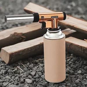 가스 토치 핸디 원터치 부탄가스 휴대용 토치 캠핑용 야외용 라이터 주방 용품 간편 조립 자동 화기