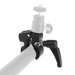 [셀러에이드]LED 플래시 슈퍼 클램프 집게 거치대 액션캠 카메라 샤오미 미지아