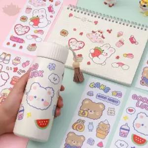 문구 꾸미기 다이어리 노트 텀블러 데코 캐릭터 일러스트 방수 스티커 세트 구성