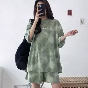 [콩심팥심]반바지 트레이닝 캐주얼 상하복 반팔 트레이닝복 여성 폴리에스터