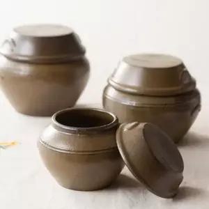 [골드스마일]옹기 항아리 17cm 양념통 소금통 이천도자기 단지 중형