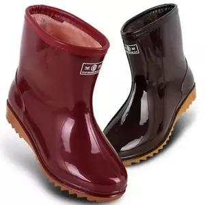 주방화 장화 조리화 방수 단화 쿠션 털 남성 방한 남성PVC단화