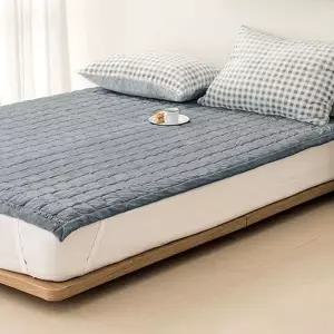 [콩심팥심]패드 밴드형 누빔 사계절 매트리스 극세사 간절기 침대용 침실패드