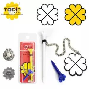 투딘 골프티 빅볼마커 티걸이세트 네잎클로버