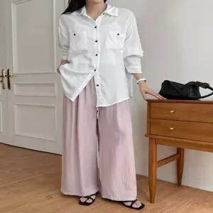 [09초이스] 매일 부드럽게 데일리 밴딩 와이드 팬츠 86881 빅사이즈 여성의류