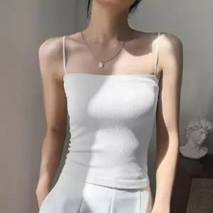 [라일리여성언더웨어] Rly 골지 끈나시 브라탑 브라렛 크롭 민소매 기본 끈