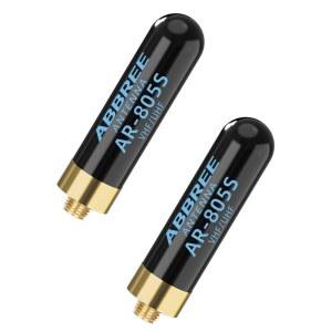 eAj ABBREE Ham 라디오 안테나 듀얼 밴드 VHF /UHF 144 /430Mhz 1.96인치 AR-805S SMA - 바오펑 UV-5R 미니 5RM BF-F8 PRO, K5 Plus, DM32, UV32 라디오 액세서리, 2Pack용 여성 장거리 스터비 쇼트 안테나