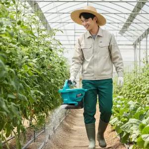 [경농산업]충전식 핸드형 비료 살포기 KNS-HS33 파종 제초 제설 자동 무선 휴대용