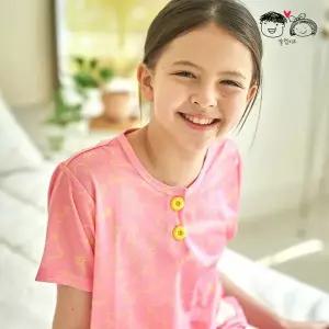 [보리보리/알럽키즈]핑크베어5부세트주니어아동실내복