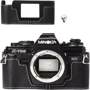 DBZZ X-700/X-570 케이스 수제 정품 가죽 카메라 보호 하프 미놀타 x700/x570 블랙