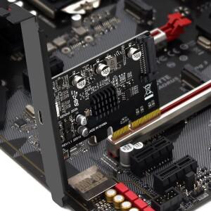 PCI-e-USB 3.2 Gen2×2 어댑터 카드 20Gbps PCI Express 확장 카드-데스크탑용 USB3.2