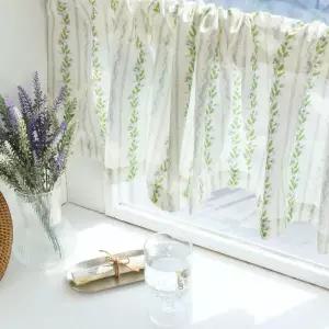 아트박스/포홈 애플 그린티 리넨 바란스 커튼(M)