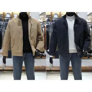 매장정품 BASSO 바쏘 24 FW 클래식 스웨이드 면터치 해링턴 재킷 점퍼 2종 [ 베이지,딥네이비 ] 1363622