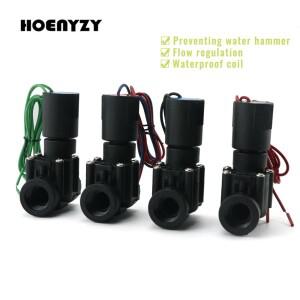 12 34 1 정상 폐쇄 관개 솔레노이드 밸브 220V DC 12V 24V 파일럿 DN20 농장 정원 농업 급수 용