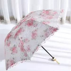 차단 자외선 장미 자수 양산 레이스 햇빛 차단 자수양산 양우산 튼튼한양산