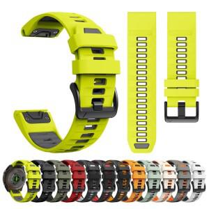 22mm 퀵핏 실리콘 스트랩 가민 호환 페닉스 8 E 7X 6X/쿼틱스 3 스포츠 밴드 디센트 G2/인스팅트 2X  팔찌