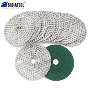 SHDIATOOL 10개  800 직경 100mm 흰색 수지 본드 샌딩 디스크 4