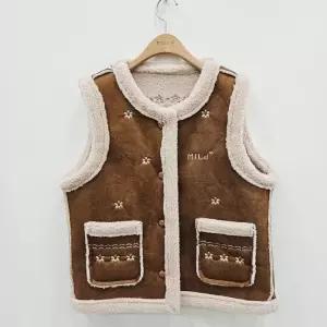 [포커스]자수무스탕조끼 FW5K3VT3247_SH