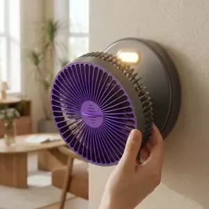 미니 벽걸이 선풍기 무타공 욕실 주방 화장실 소형 붙이는 벽선풍기 저소음