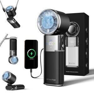 얼음 냉각 기능이 있는 충전식 디스플레이 LED 9000mAh 핸드헬드 바람 135 100단 타입 플레이어 SP 틸트 스페이스 접이 케이블 내장형 용 휴대용