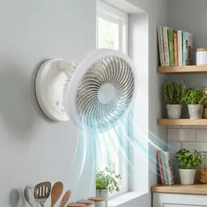 가정용 벽걸이 선풍기 무타공선풍기 화장실 접이식 벽에 붙이는 선풍기 주방