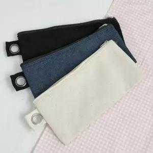 DIY 파우치만들기 캔버스 면 무지 슬림 파우치 3색상