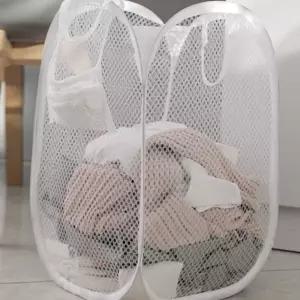 접이식 빨래바구니 메쉬 이동식 재활용 다용도 분리수거함