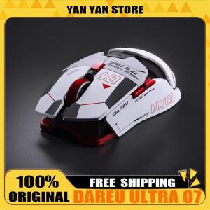 DAREU Ultra07 트리 모드 마우스 PAW3950 더블 8K 200h+ 내구성 게임 e스포츠 맞춤형 인체공학적 디자인 교