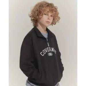 매장정품 COVERNAT 커버낫 아치로고 하프집업 맨투맨 블랙 CK2503CR34BK 1254959