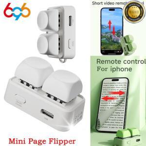 696 휴대용 블루투스 리모컨 짧은 동영상 미니 키패드 듀얼 버튼 전자책 페이지 넘김기 태블릿 및 모바일폰